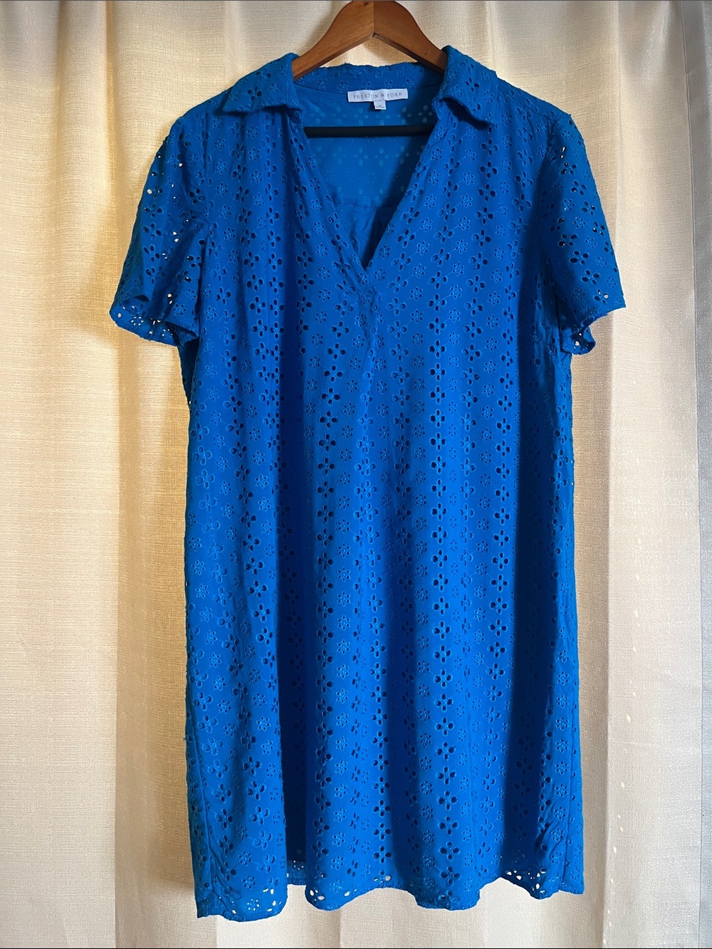 Women’s Preston & York Bright Blue Eyelet  Dress